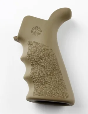 Hogue AR-15/M-16 Rubber Beavertail Grip with Finger Grooves - Desert Tan