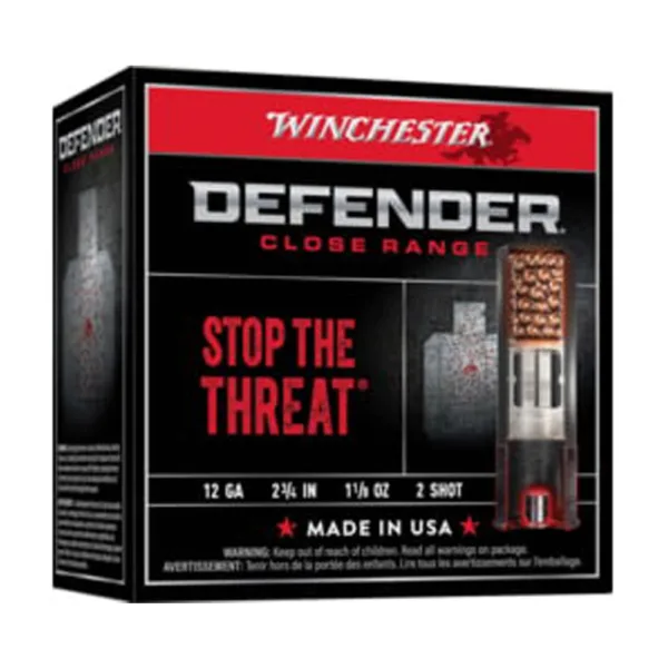 Winchester Defender Shotshells 12 ga 2-3/4" 1-1/8 oz 1145 fps #2 25/ct