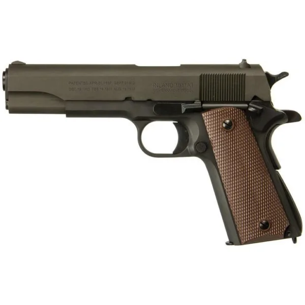 Inland Manufacturing 1911 A1 Government Handgun .45 ACP 7/rd Magazine 5" Barrel OD Green with Brown Grips