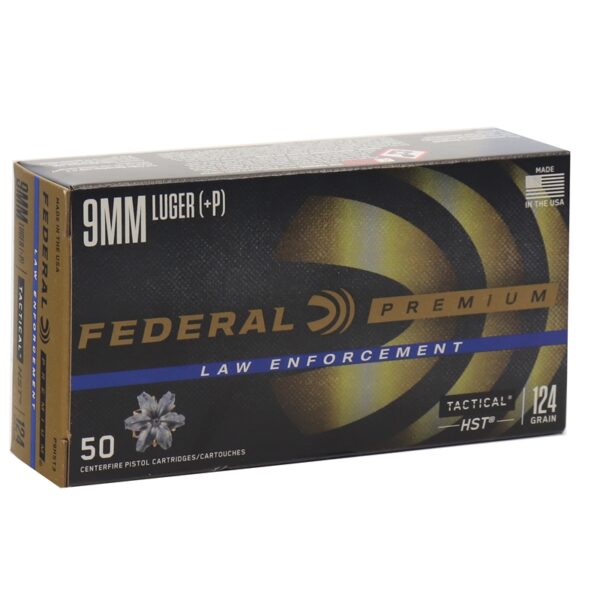 Federal HST 9mm 124 Grain +P 50 Cartridges P9HST3