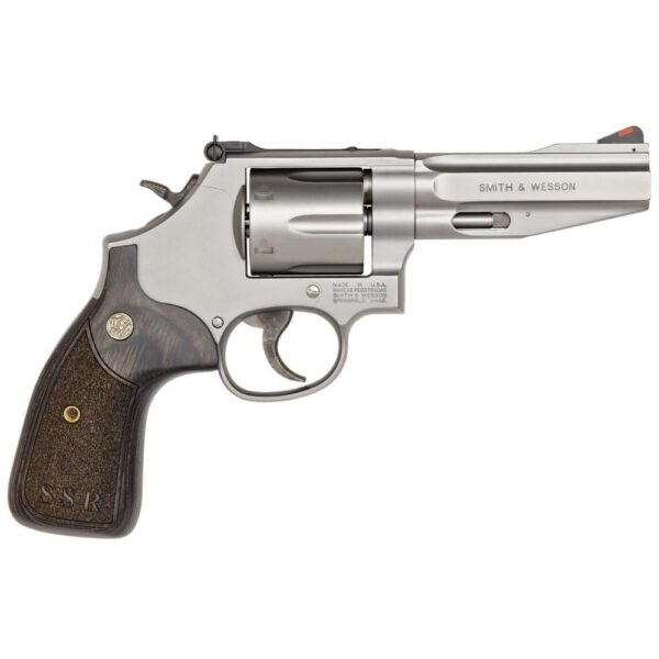 Smith & Wesson L-Frame Performance Center Pro Series Model 686 SSR Handgun .357 Mag 6rd Capacity 4" Barrel Silver with Wood Grip