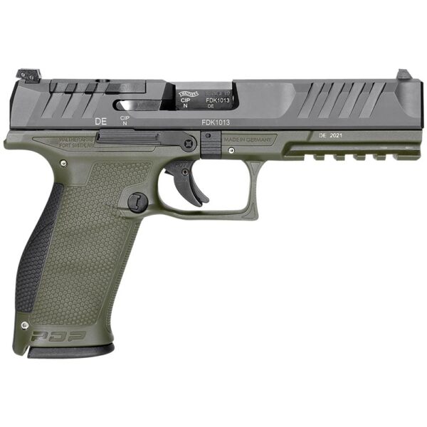 Walther PDP Full Size Handgun 9mm 18/rd 4.5" Barrel Two-Tone Green Optic Ready